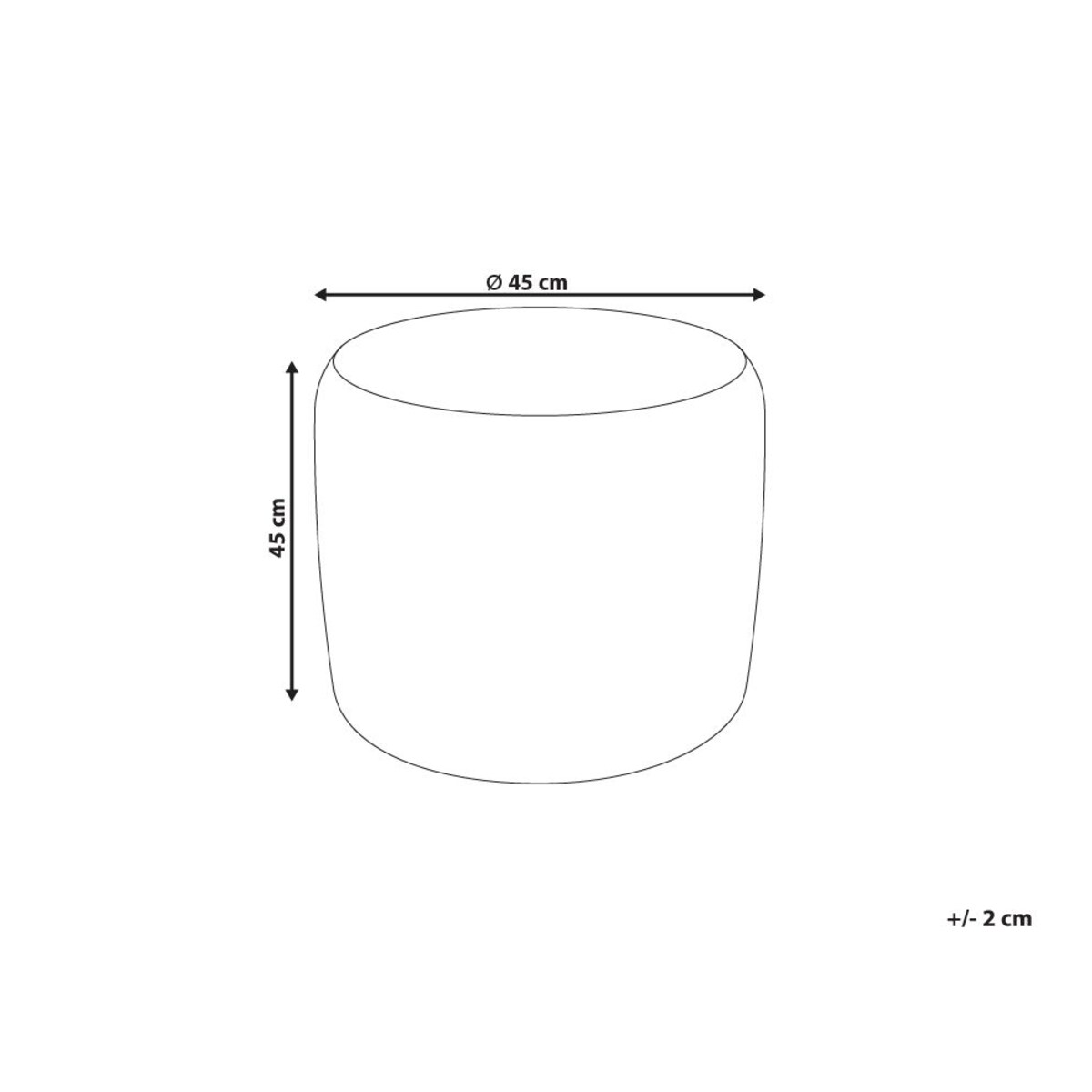 Puf bawełniany makrama 45 x 45 x 45 cm beżowy THAKOT