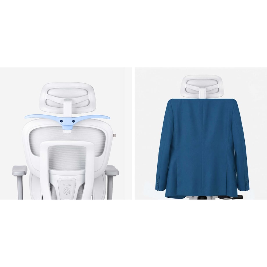 Fotel biurowy obrotowy Sofotel Talin ergonomiczny regulowany z mikrosiatką szary