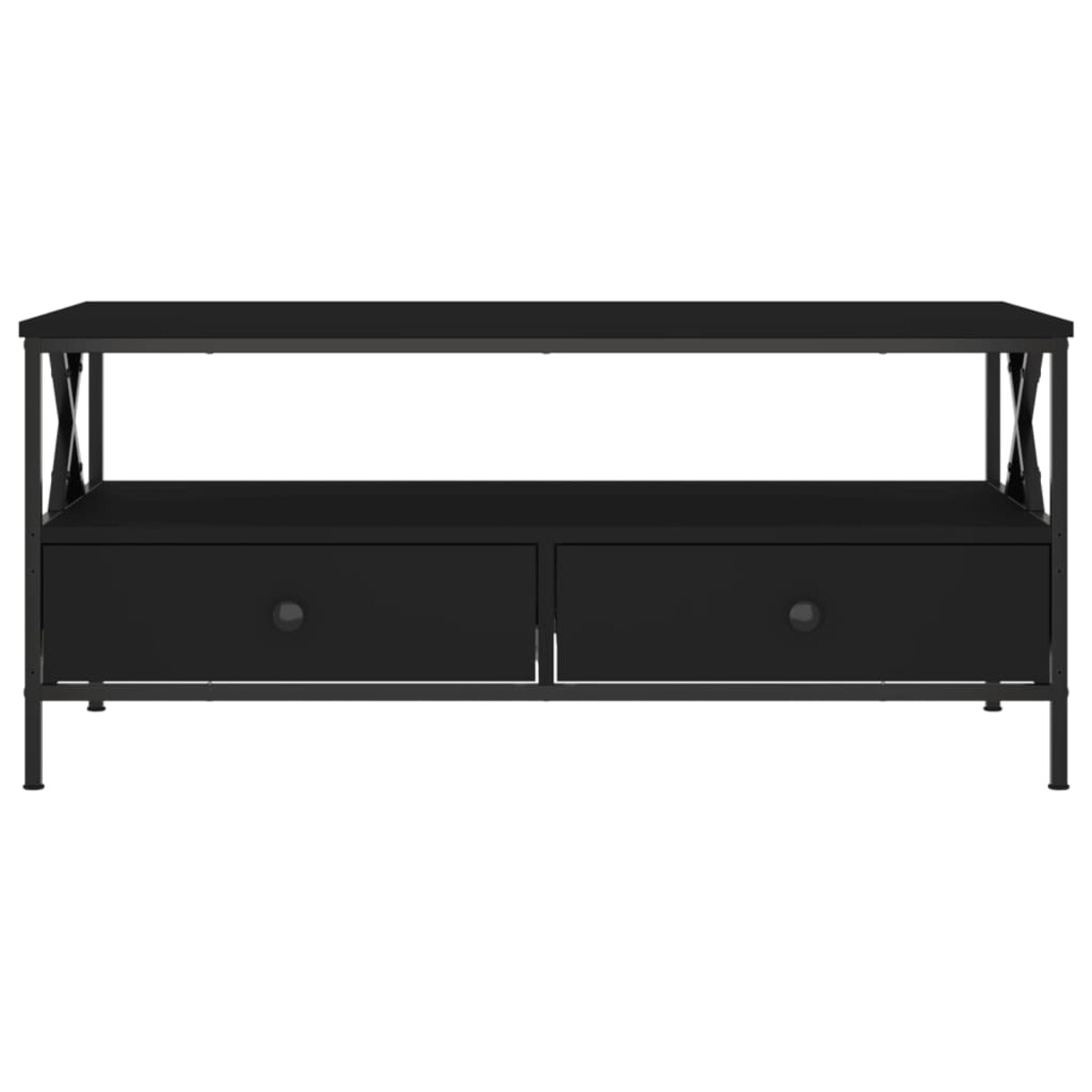 vidaXL Stolik kawowy, czarny 100x51x45 cm, materiał drewnopochodny