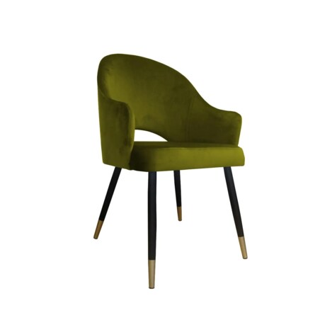 Krzesło JENISEJ BL VELVET GOLD oliwkowe