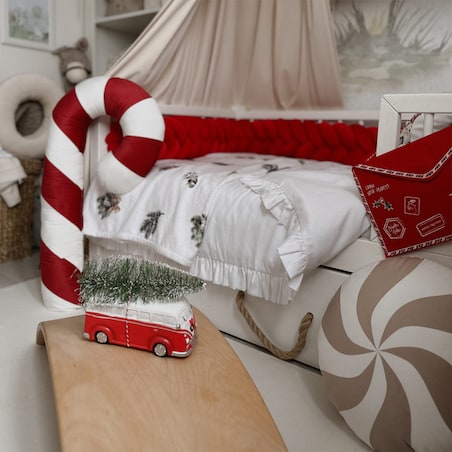 Poduszka XMAS wzór XM16 | Czerwona laska cukrowa XXL