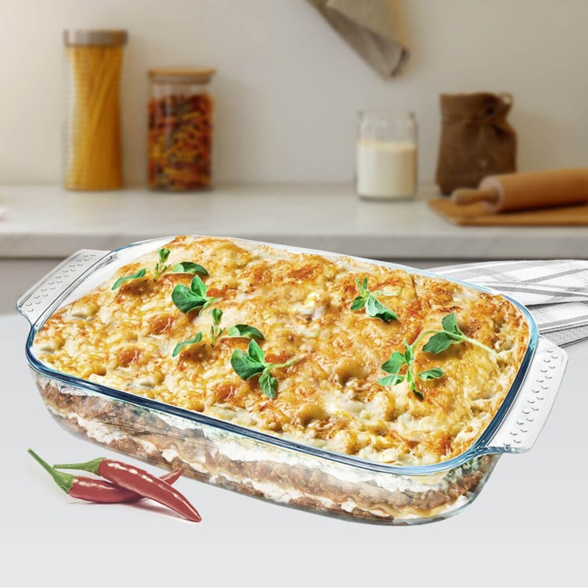 Brytfanna szklana żaroodporna do pieczenia naczynie 2.0L MAESTRO