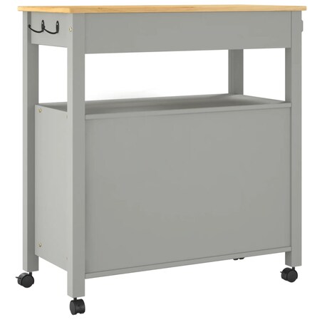 vidaXL Wózek kuchenny MONZA, 84x40x88,5 cm, lite drewno sosnowe