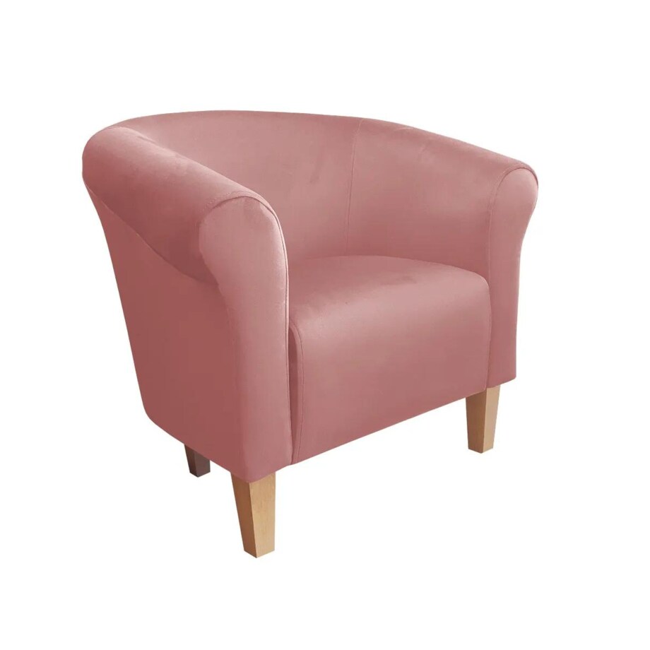 Fotel DRAWA 1 VELVET różowy