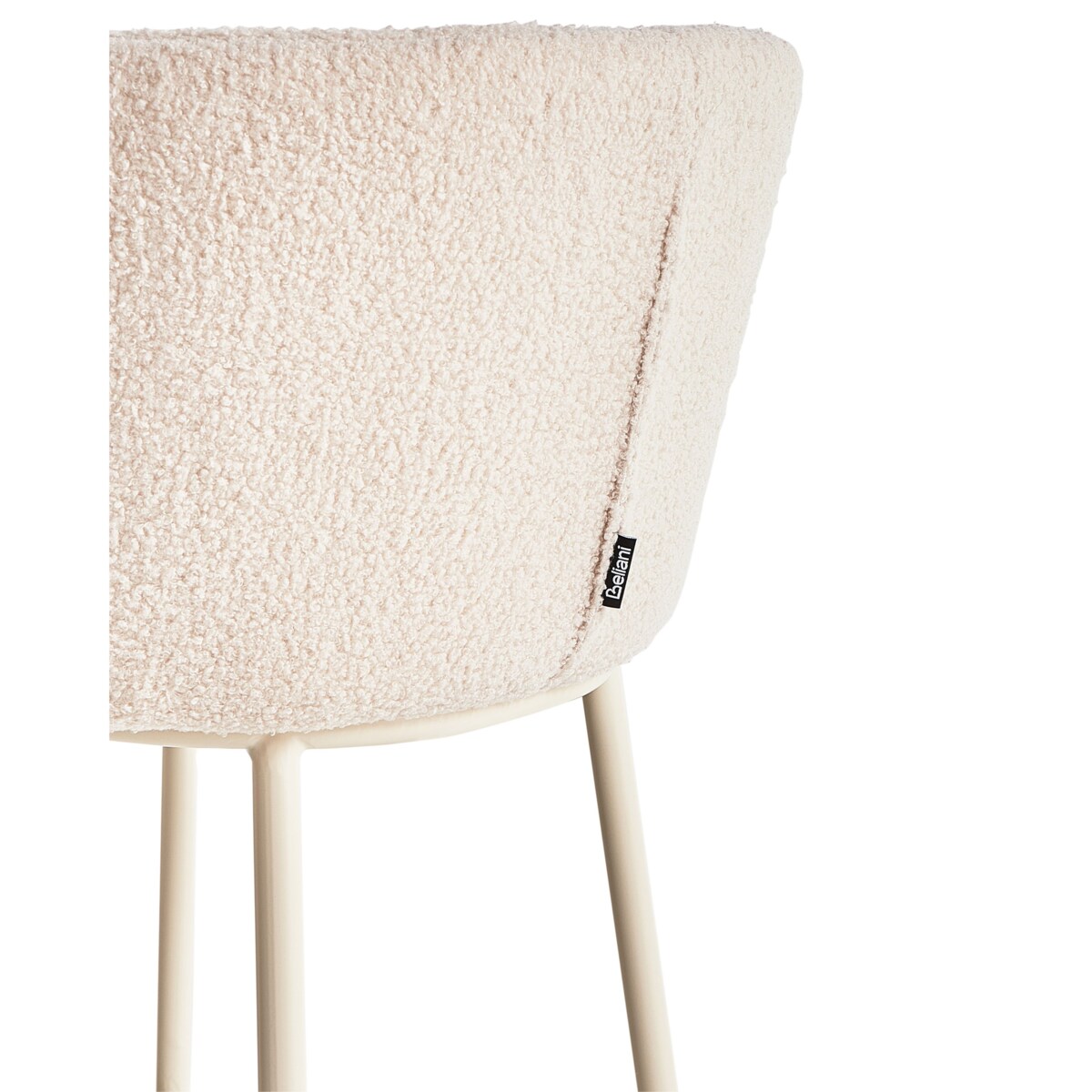 Zestaw 2 krzeseł barowych MINA II Boucle Beżowy