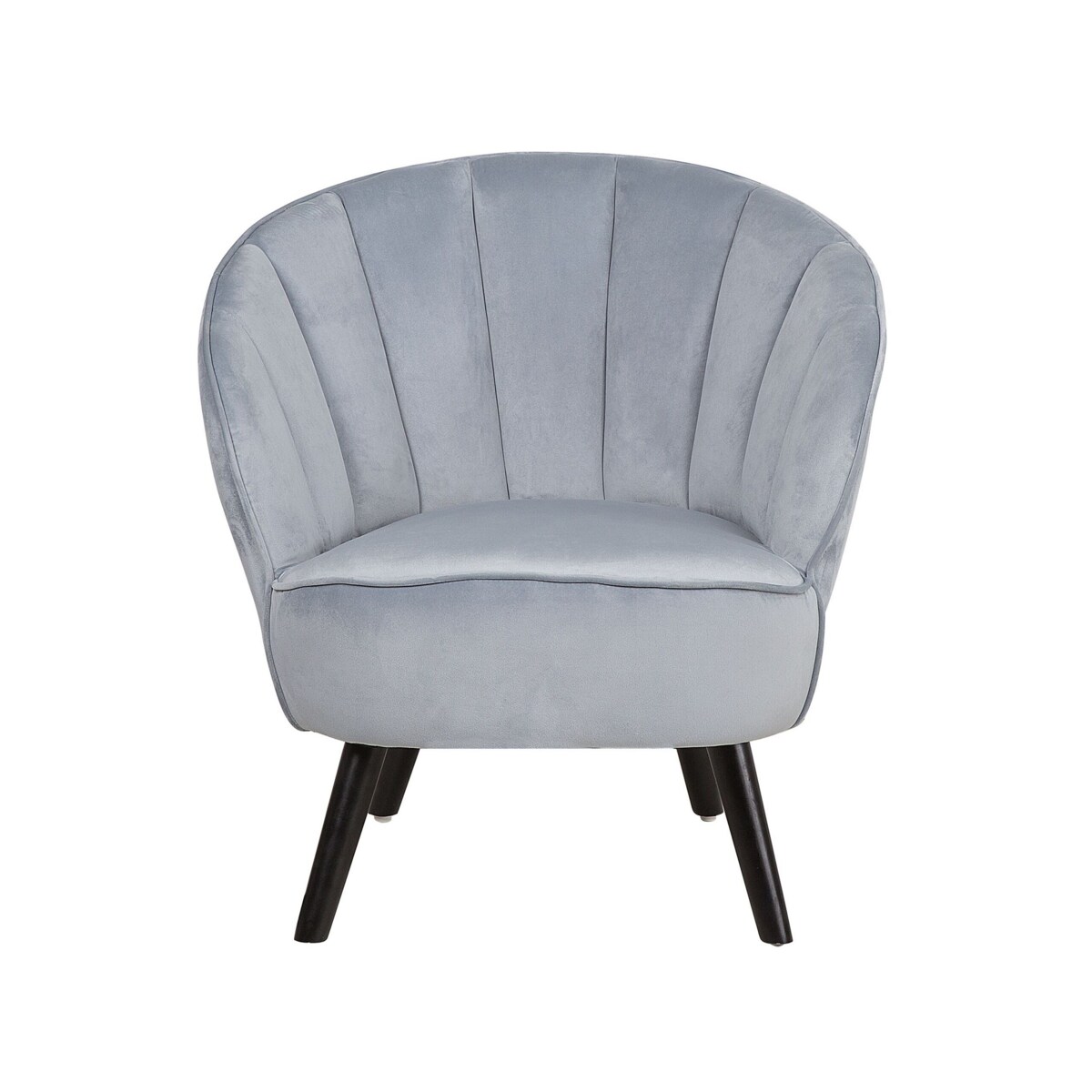 Fotel welurowy szary DALA