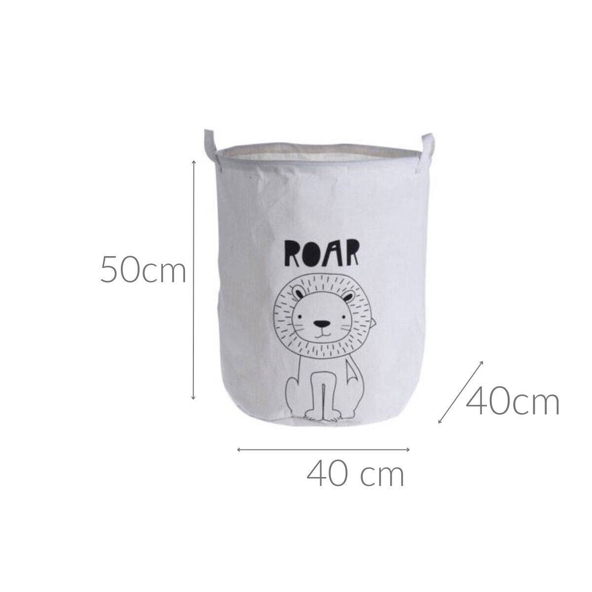 Kosz na zabawki SAFARI, z dwoma uchwytami, Ø 40 cm