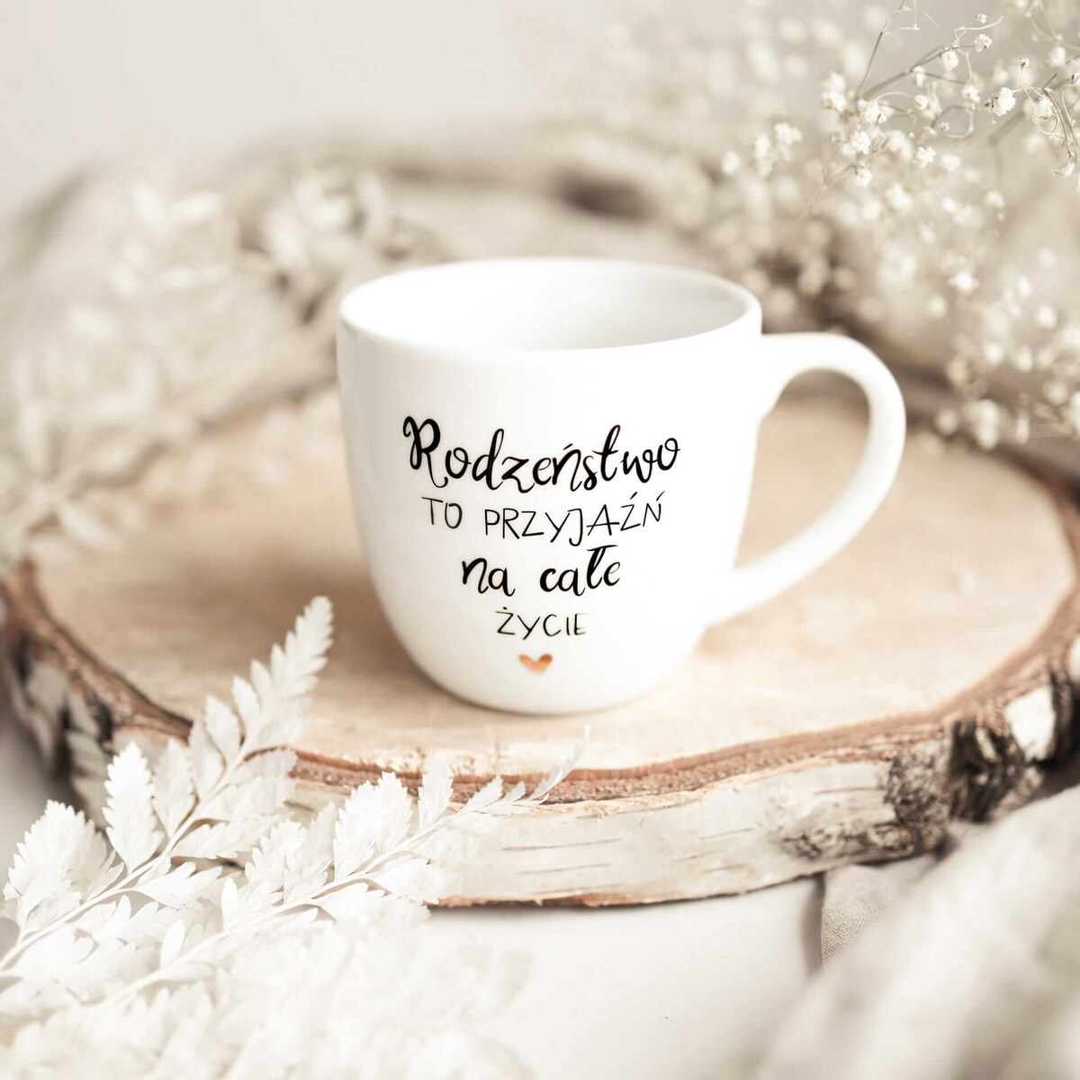 Kubek 300 ml - Rodzeństwo to przyjaźń na całe życie - ZŁOTE SERCE