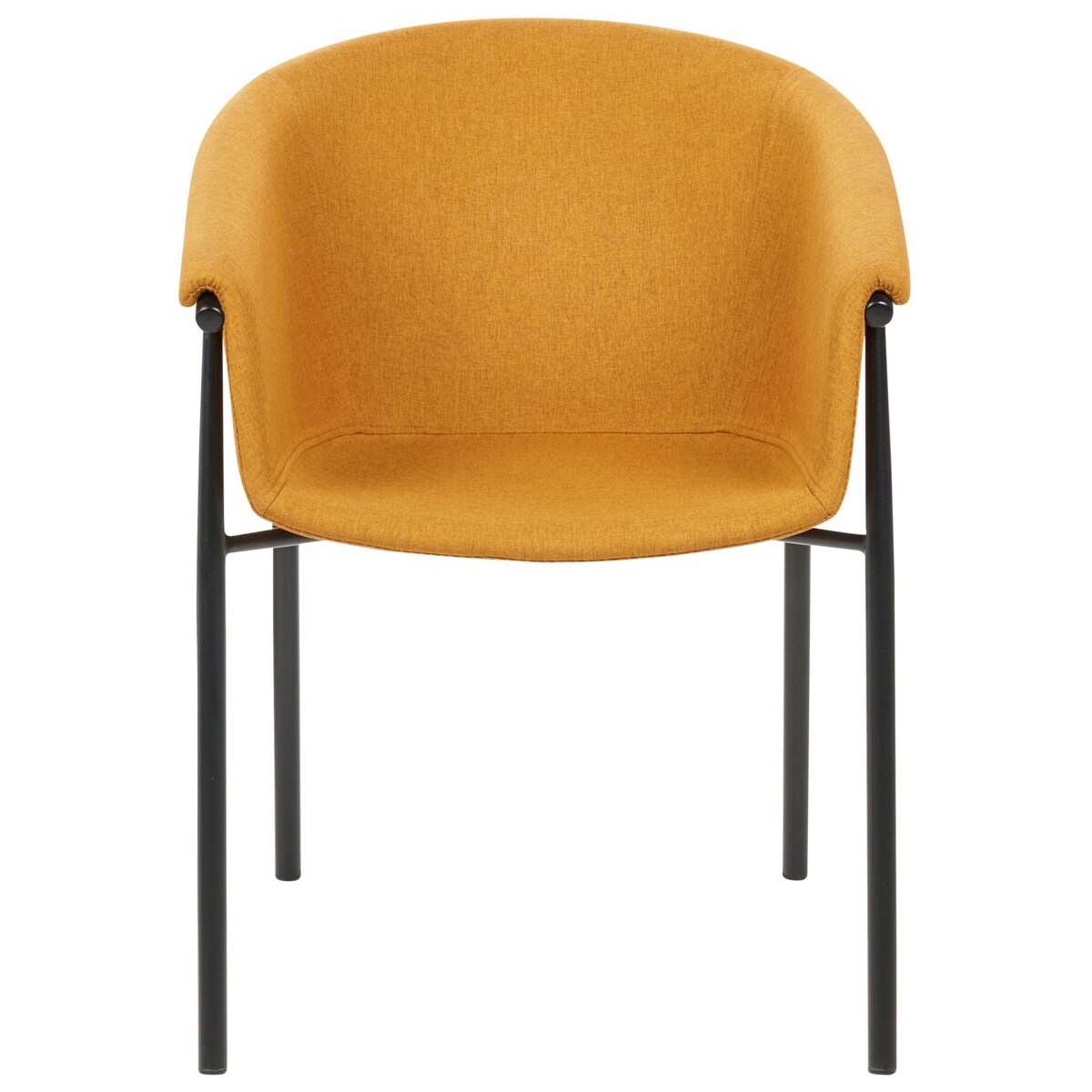 Zestaw 2 krzeseł do jadalni pomarańczowy AMES