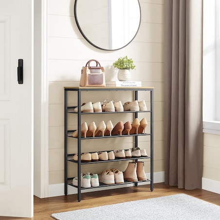 Szafka Na Buty w stylu loftowym dąb Artisan, czarny