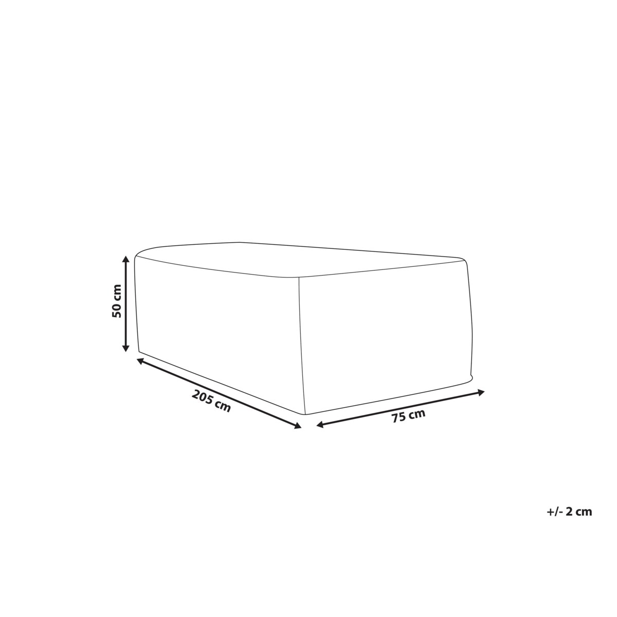 Pokrowiec ogrodowy na leżanki 205 x 75 x 50 cm TOSCANA, FIRENZE, PERUGIA CHUVA