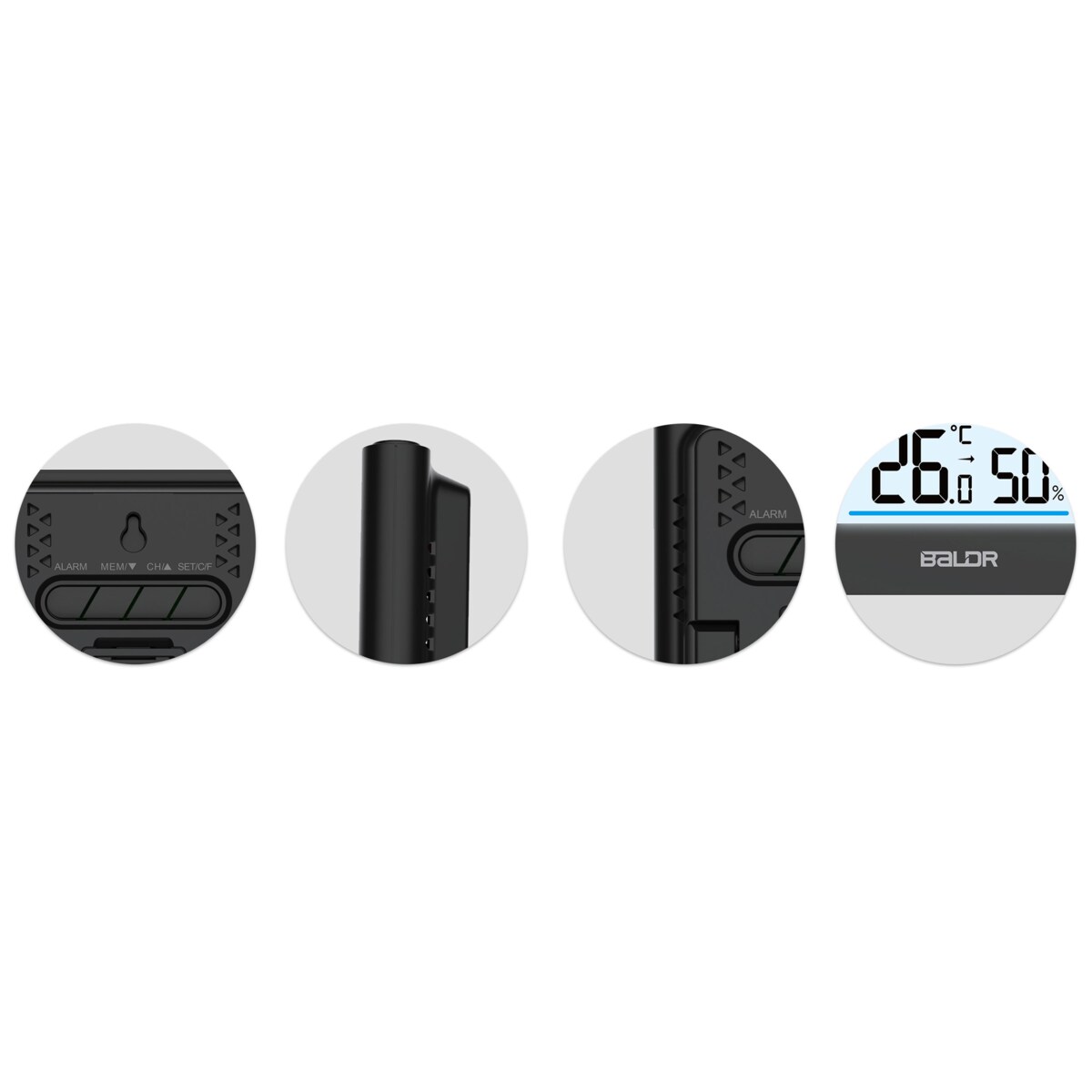 Bezprzewodowa stacja pogodowa pogody higrometr Baldr