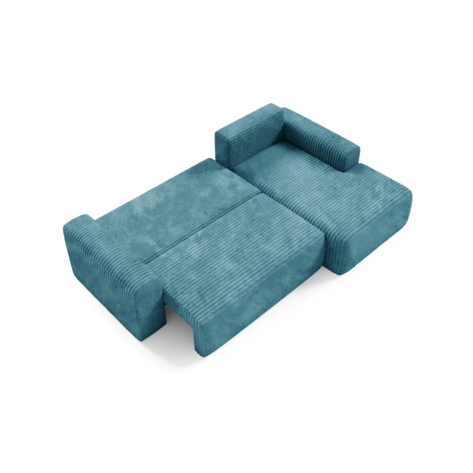 Narożnik SONTII z funkcją spania gruby sztruks Kolor: TILIA 75