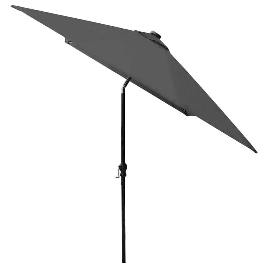 vidaXL Parasol ogrodowy z LED i stalowym słupkiem, antracytowy, 2x3 m