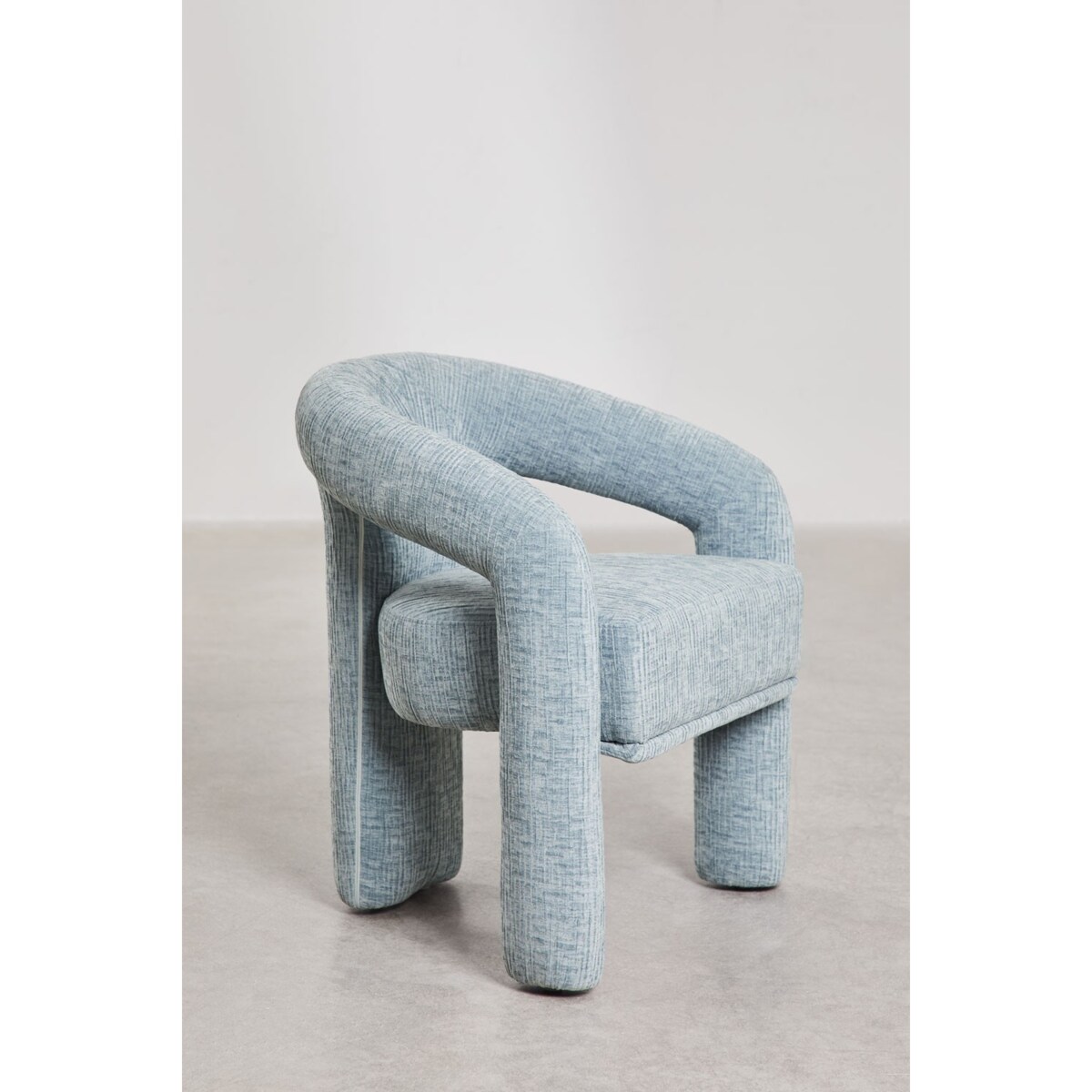 Krzesło do jadalni tapicerowane Greca błękitne