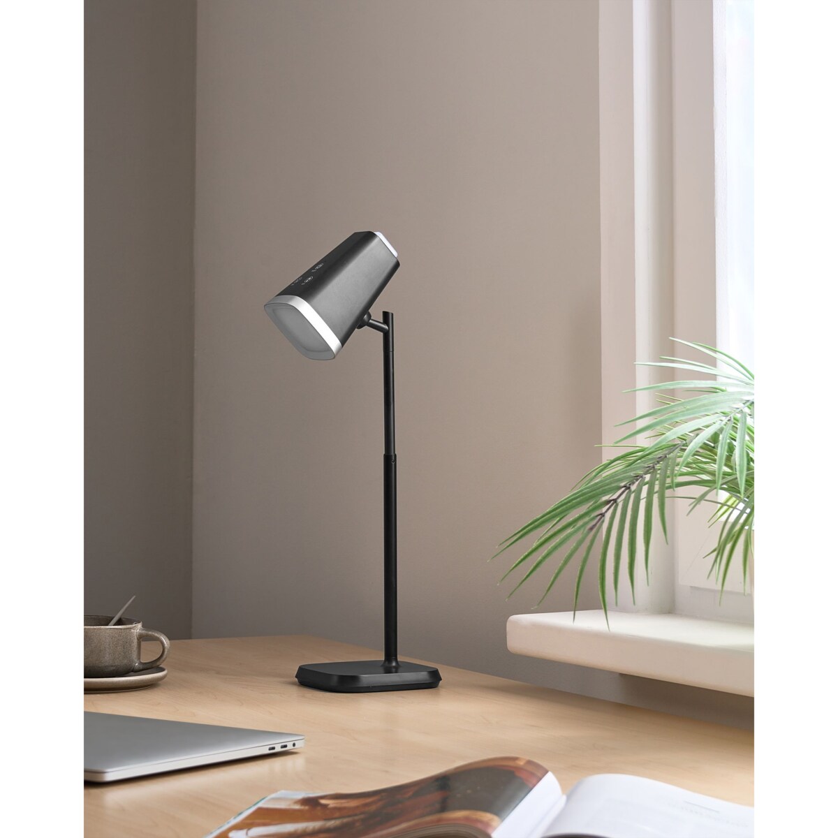 Lampa biurkowa LED MUSCA Ze ściemniaczem Czarny