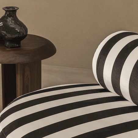 Fotel obrotowy 70x88x88 cm ORVIETTA biało-czarne pasy