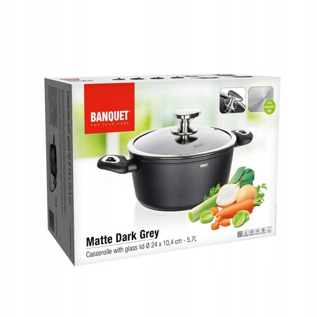 GARNEK aluminiowy 4,2L do gotowania obiadu zupa jedzenia kuchenny pudełko