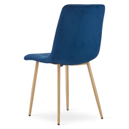 Krzesło Turin aksamitne welurowe - Granat Aksamit / Nogi Kolor Drewna