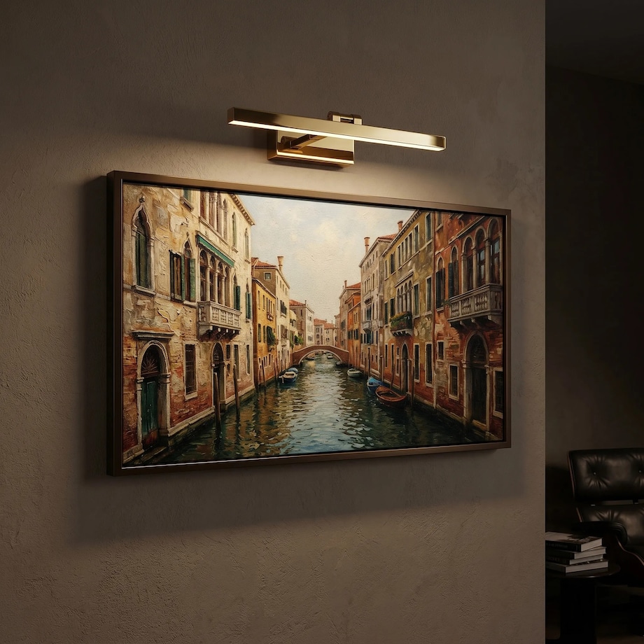 Kinkiet App1864-1W 60Cm Led Złoty, Aluminium, Tworzywo Sztuczne