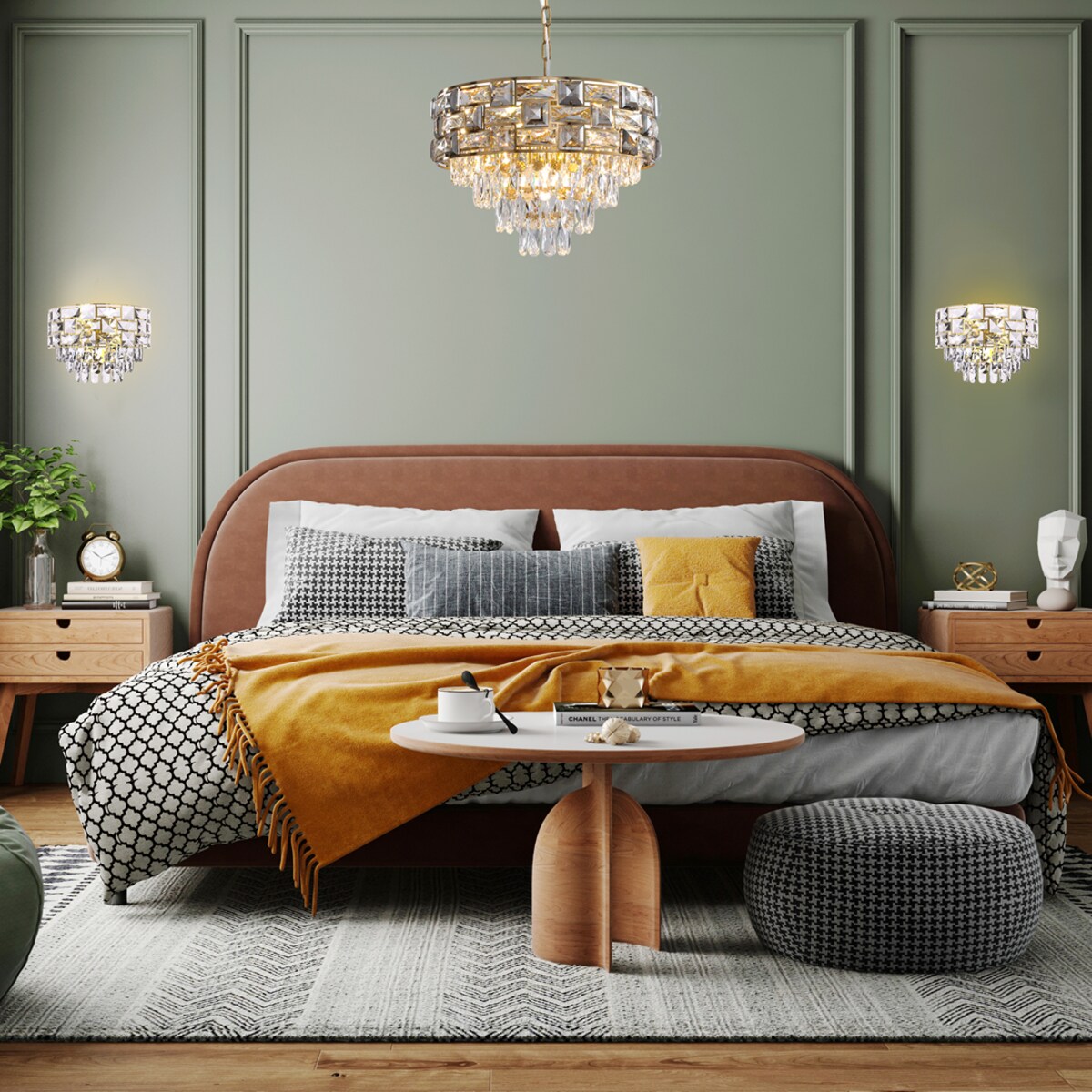 Żyrandol na łańcuchu Luxuria ML8895 Milagro kryształowy złoty