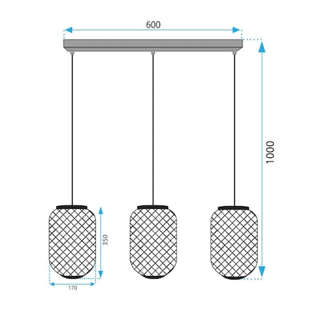 Lampa Wisząca Boho APP1425-3CP