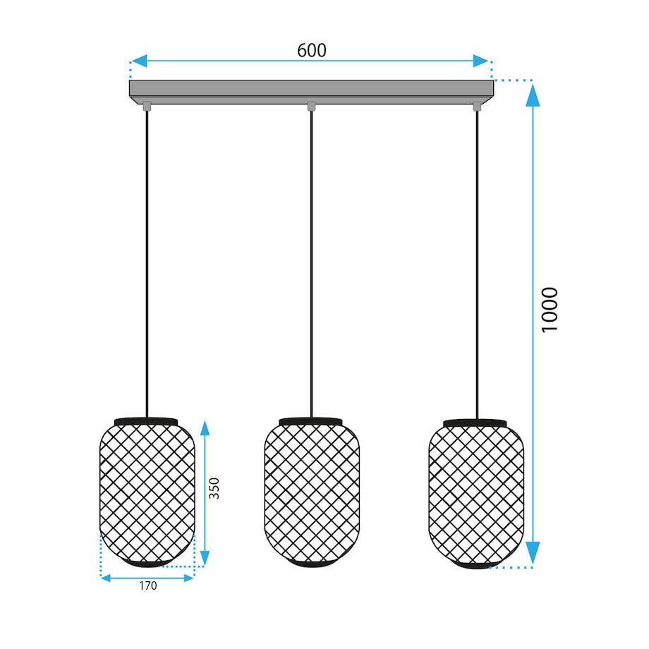 Lampa Wisząca Boho APP1425-3CP