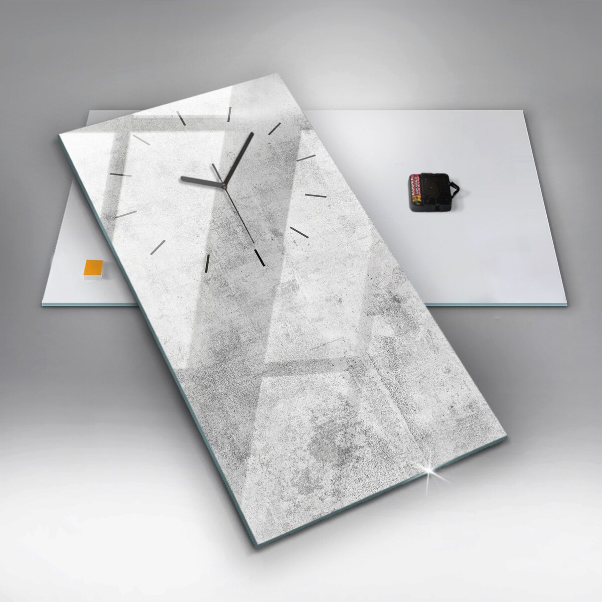 Zegar ścienny Industrialny Beton, 30x60 cm