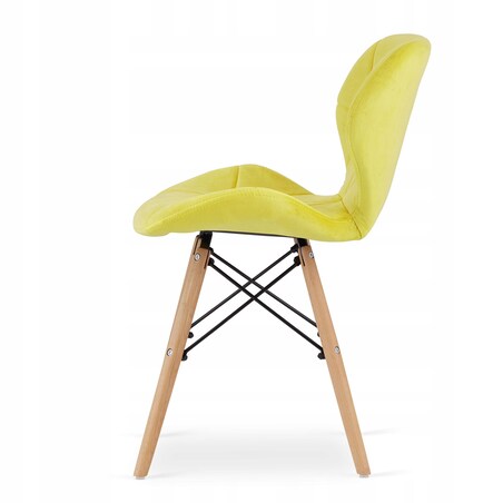 Zestaw Stół Do Jadalni Kuchni Salonu Biura Okrągły Todi 80 Biały + 4 Krzesła Lago Żółte