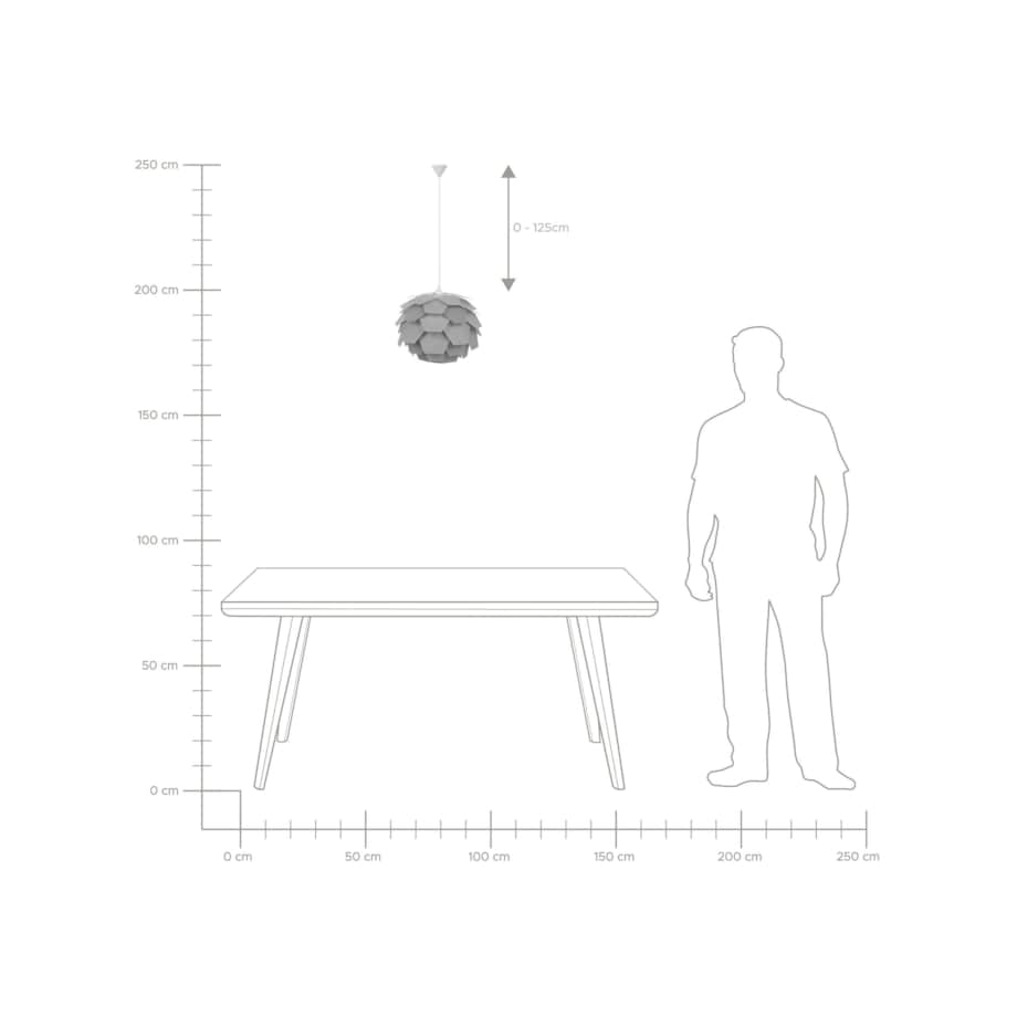 Lampa wisząca szara SEGRE