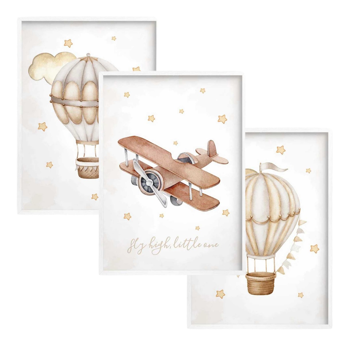 Zestaw Plakatów z ramką do pokoju dziecięcego Obrazy na ścianę dla Dzieci