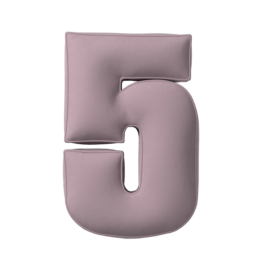 Poduszka Cyferka 5, zgaszony róż, 25 x 40 cm, Posh Velvet