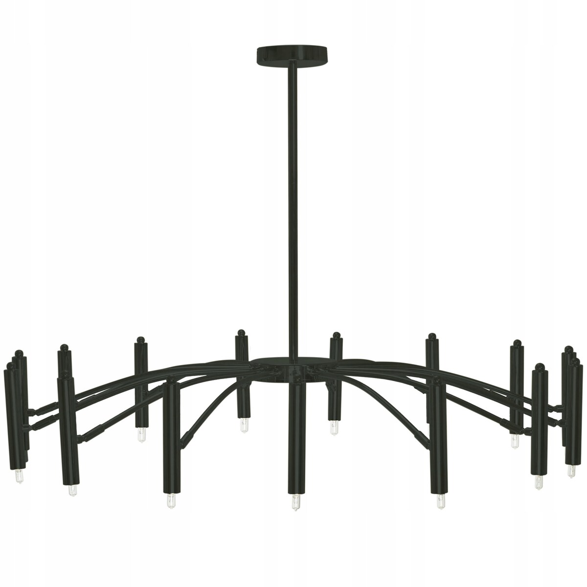 Lampa Sufitowa Wisząca Czarna Nowoczesna 15X25W G9