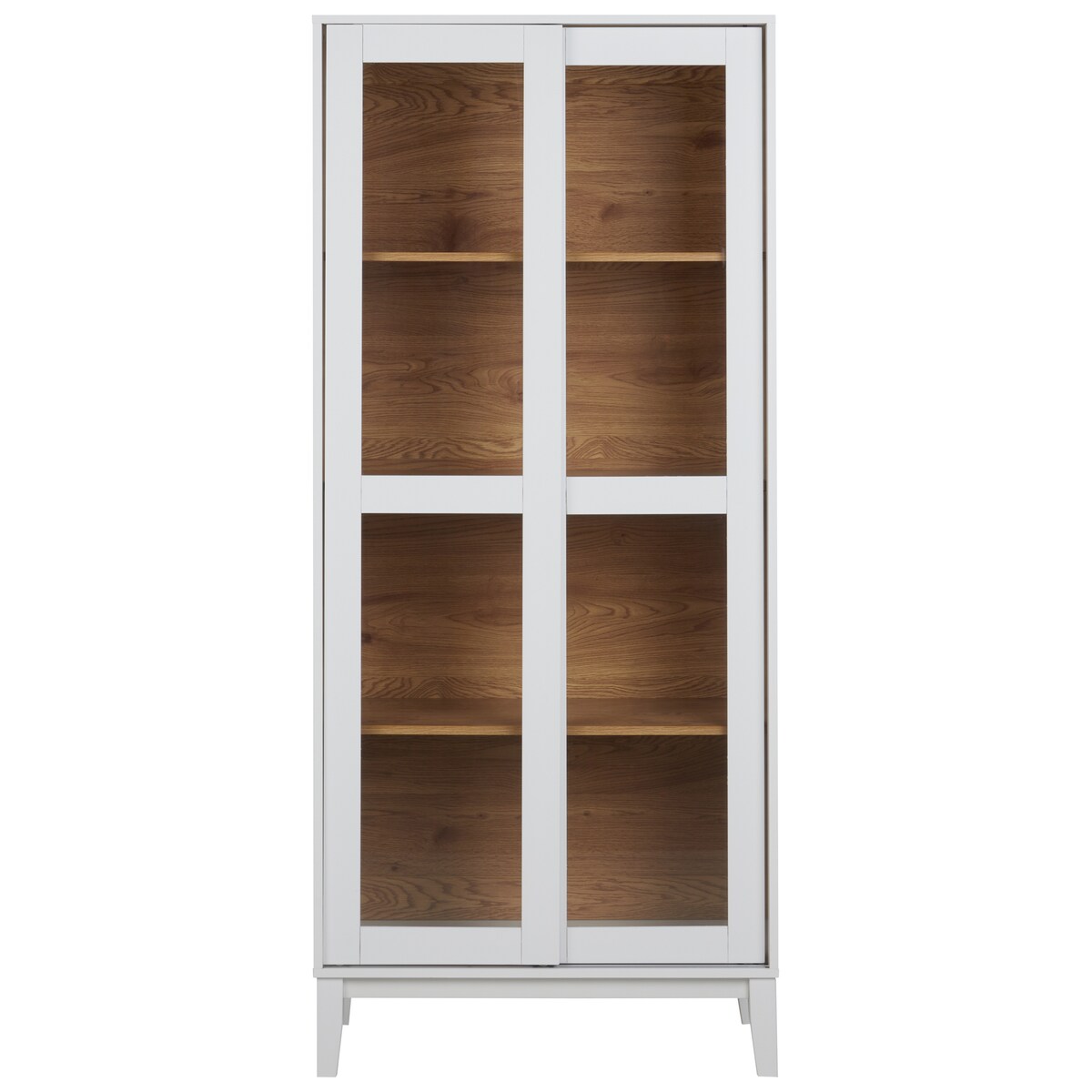 Witryna ze szklaną gablotą RUMSON 80 cm Biały