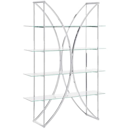 Regał metalowy 4 półki srebrny HOLLOW