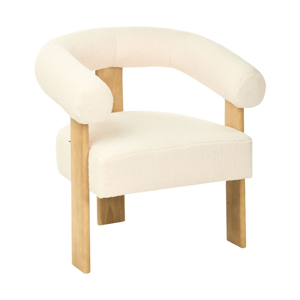 Fotel ILBRO Boucle Złamana biel