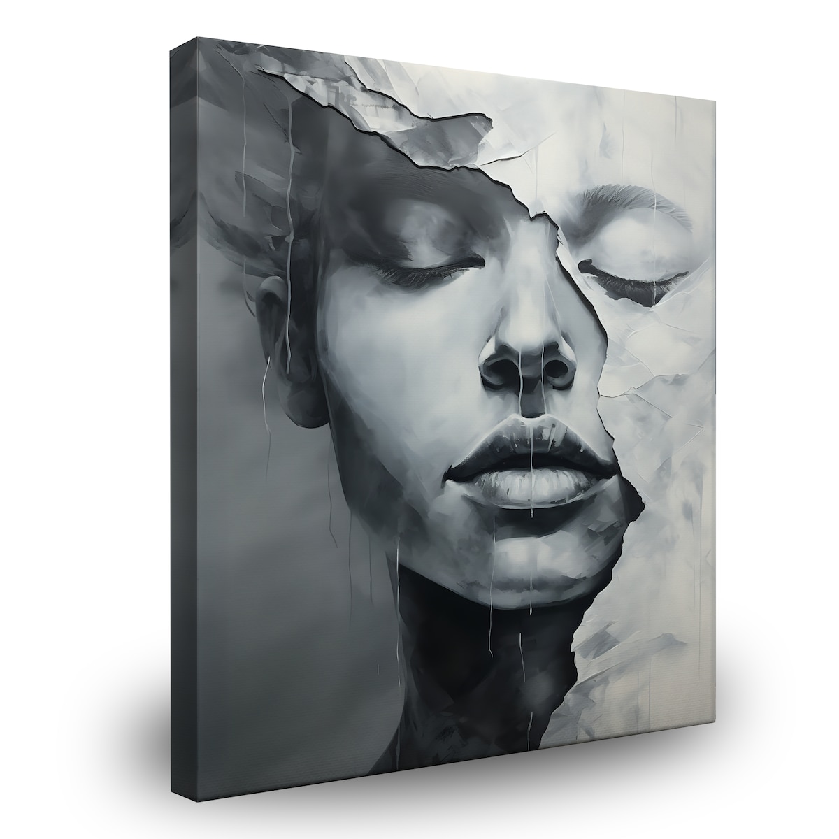 Obraz Na Płótnie Abstrakcyjny Kobiecy Portret 50x50cm