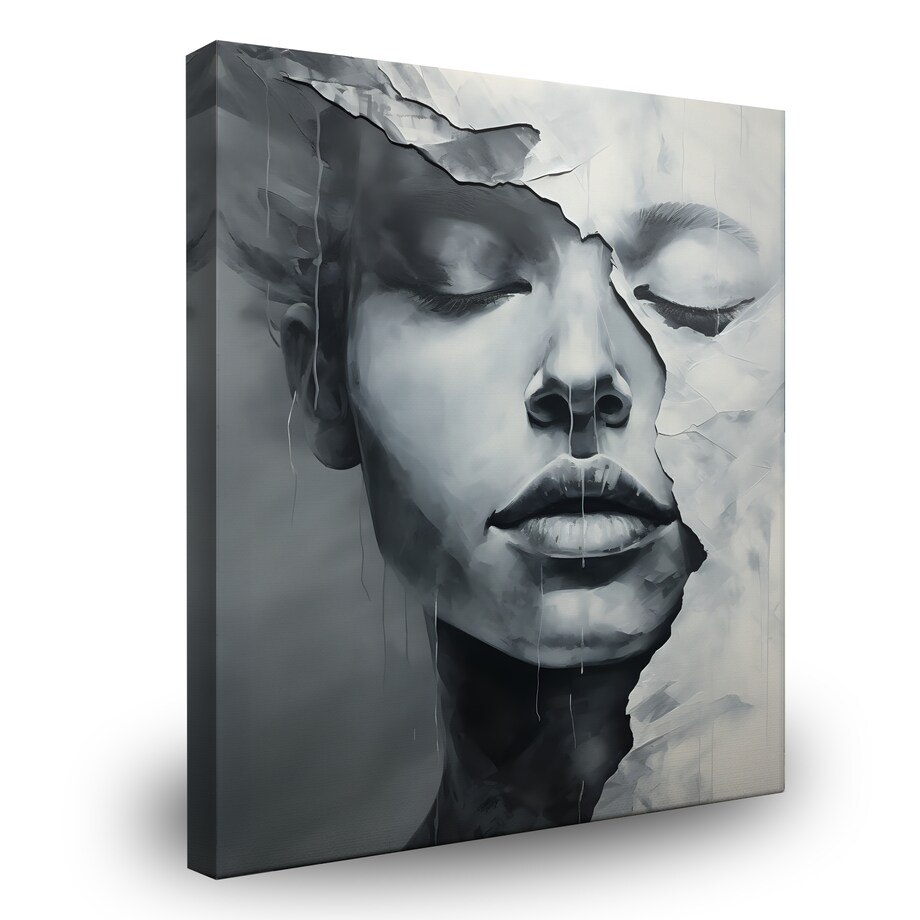 Obraz Na Płótnie Abstrakcyjny Kobiecy Portret 50x50cm