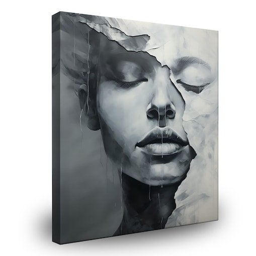 Obraz Na Płótnie Abstrakcyjny Kobiecy Portret 50x50cm