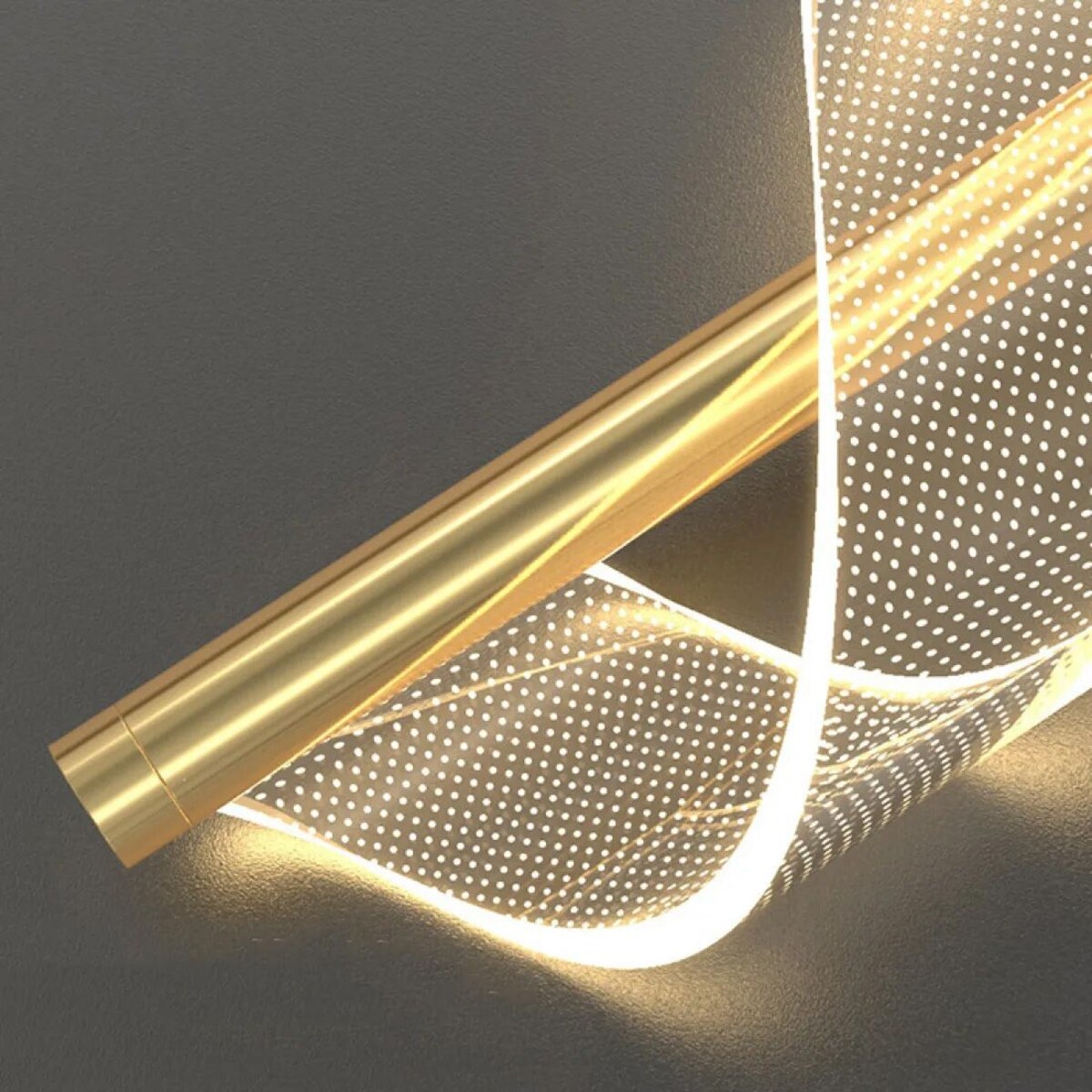 Lampa wisząca złota transparentna LED APP1550-CP