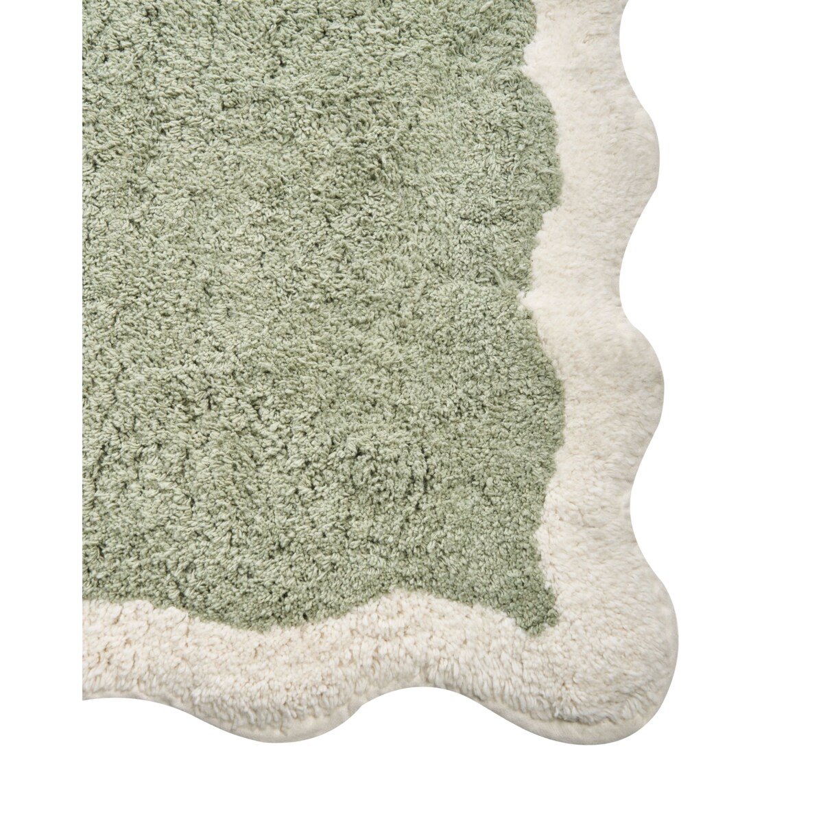 Dywanik łazienkowy NANGAL Zielony 60 x 90 cm Bawełna