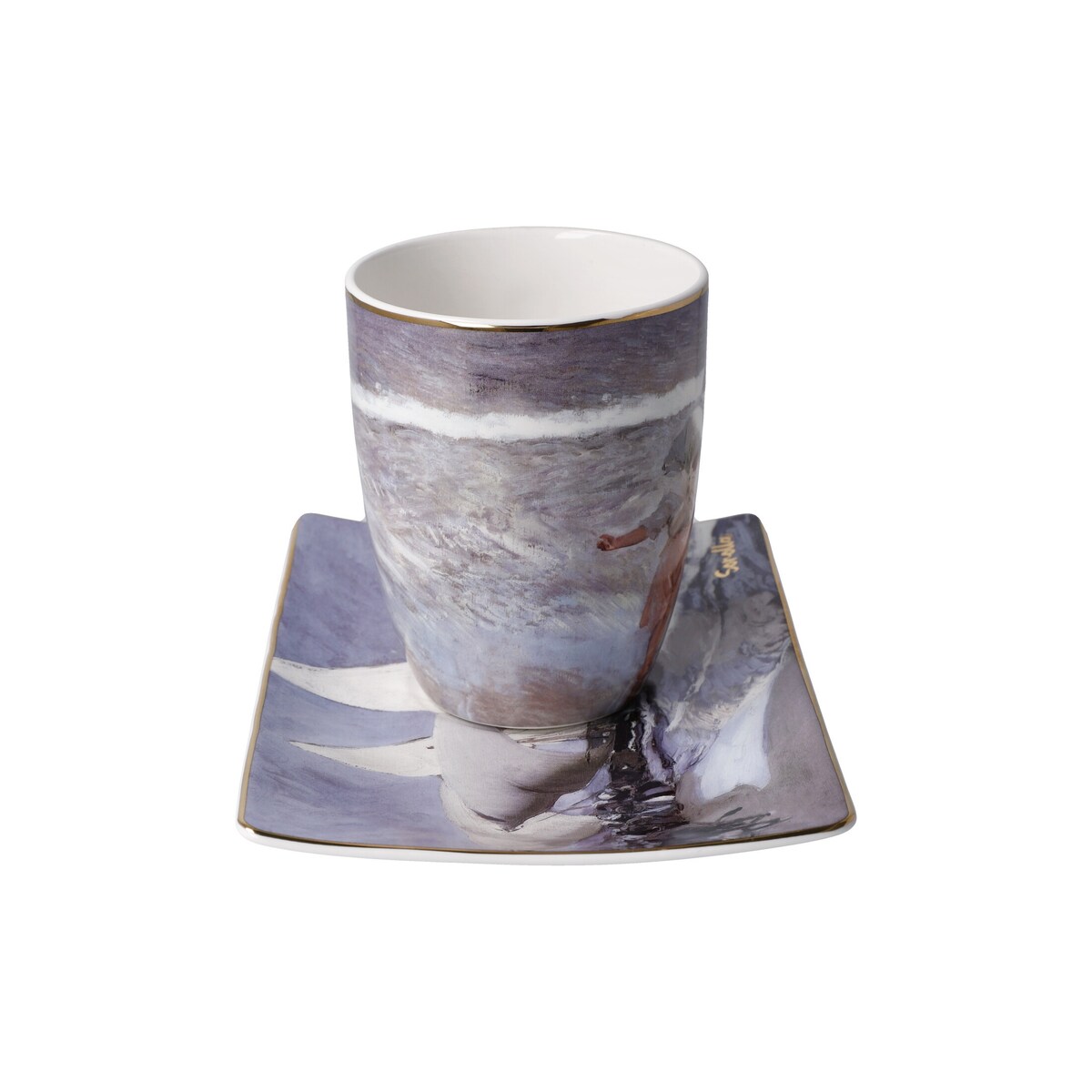 Kubek ze spodkiem J.Sorolla - Siostry na plaży - Goebel