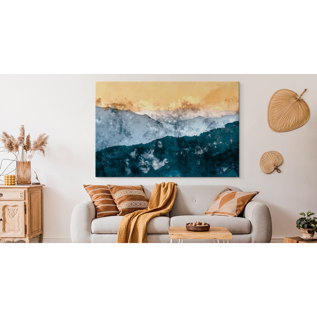 Obraz Abstrakcyjny Krajobraz Górski 120x80cm