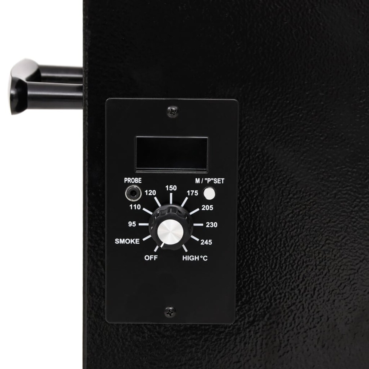 vidaXL Grill na pellet z kominem, czarny, 104 cm, żelazo