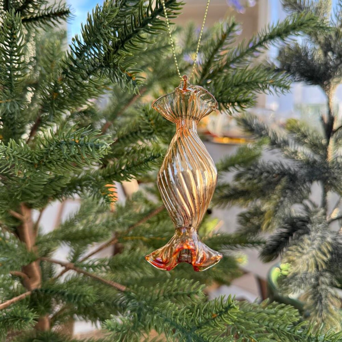 VILLA ITALIA Bombka szklana CUKIEREK gold 9 cm