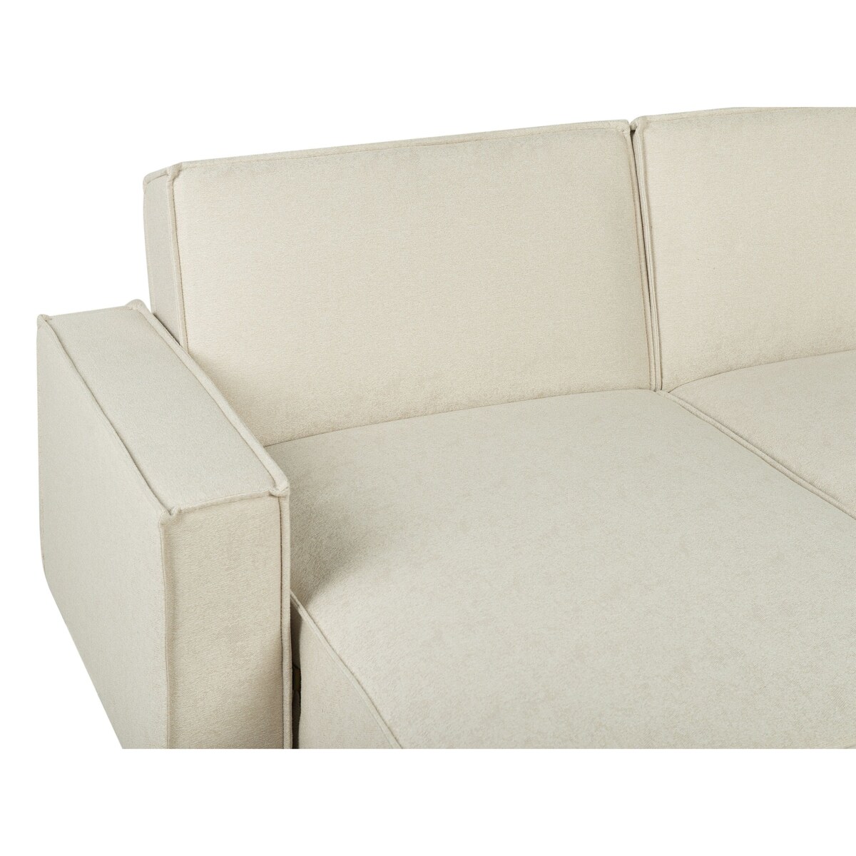 Narożnik prawostronny rozkładany beżowy ROMEDAL