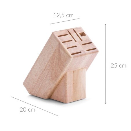 Drewniany stojak na noże, blok do noży - 25x22x13cm, ZELLER