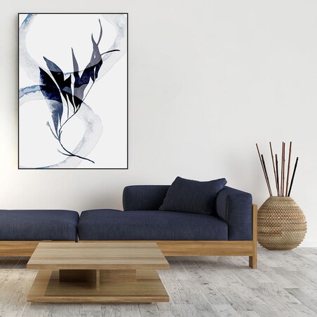 plakat blue botanical art 1 70x100 cm