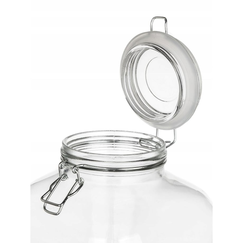 SŁOIK DUŻY szklany 5 L pojemnik na weki kapusta jedzenie ogórki klips