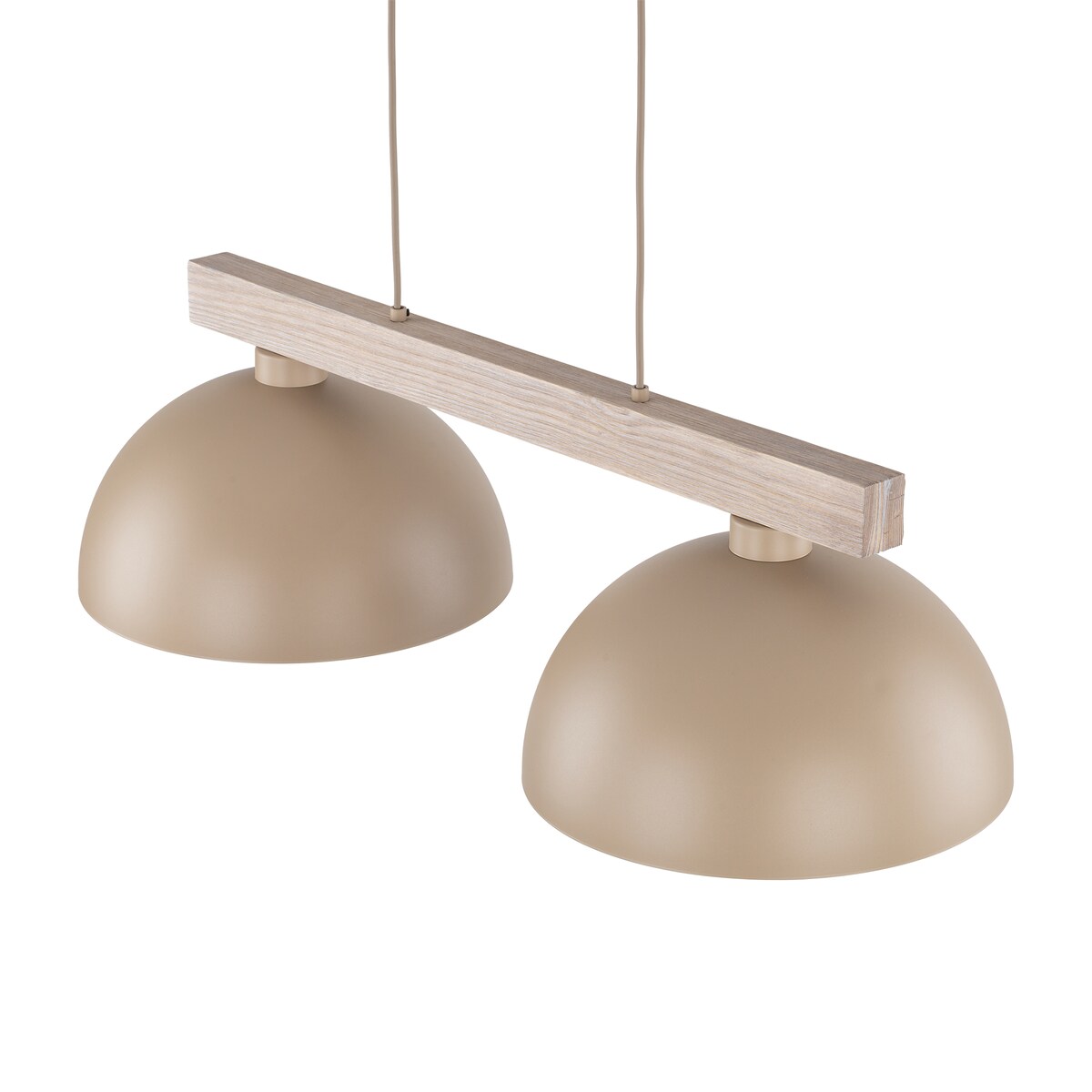 Lampa wisząca podwójna TK Lighting OSLO SABIA beżowa 2xE27 regulowana wysokość 120 cm do salonu nad stół